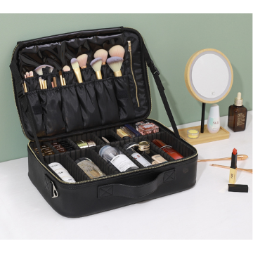 professional beauty case waterproof storage box adjustable divider cosmetic bag